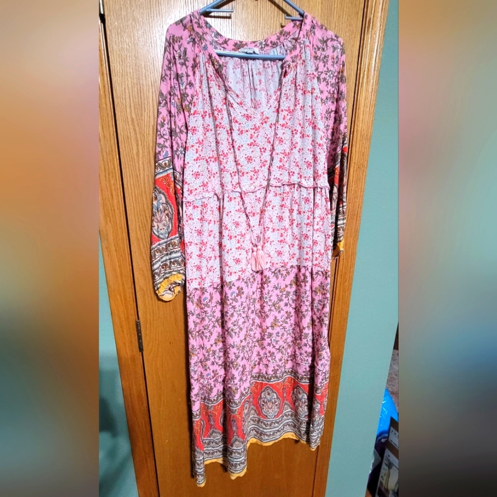 Beautiful Spring Boho Umgee Maxi dress size Large